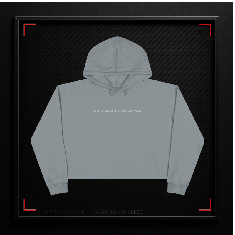 CARZE LUXE // FLX — SILENTFORM CROP HOODIE