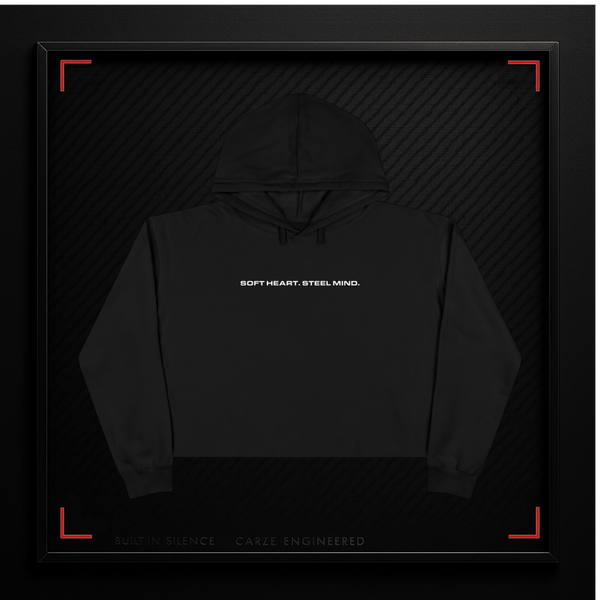 CARZE LUXE // FLX — SILENTFORM CROP HOODIE