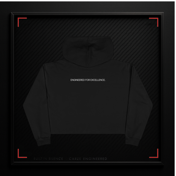 CARZE LUXE // FLX — SILENTFORM CROP HOODIE
