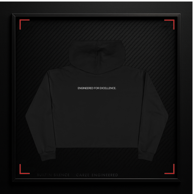 CARZE LUXE // FLX — SILENTFORM CROP HOODIE