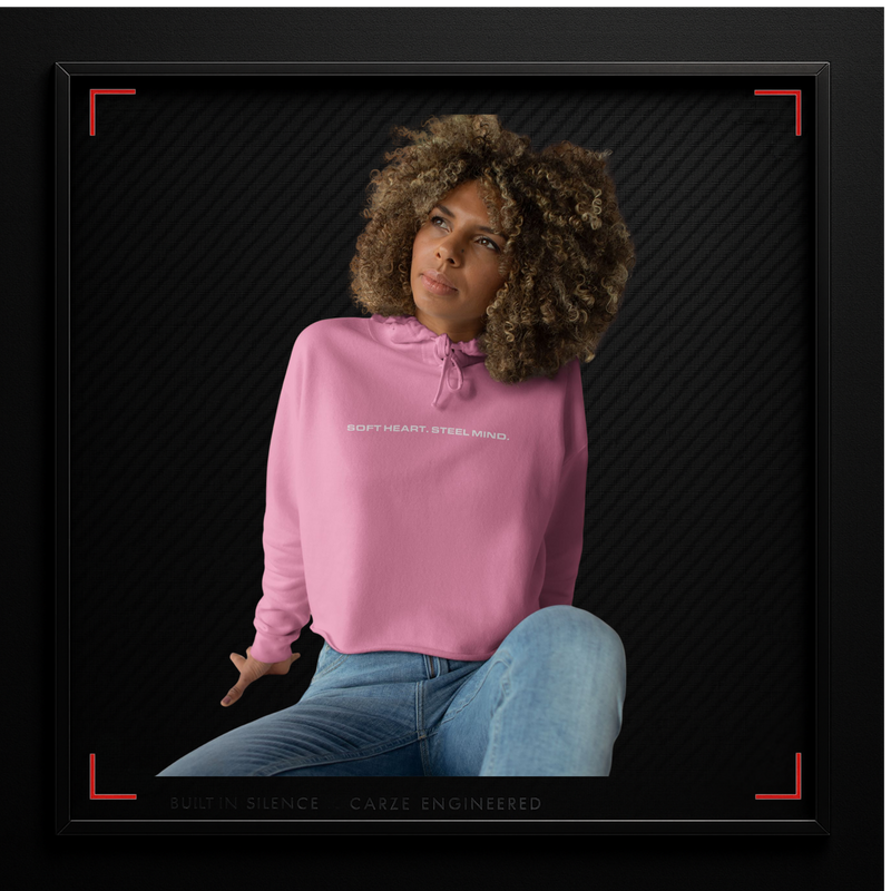 CARZE LUXE // FLX — SILENTFORM CROP HOODIE