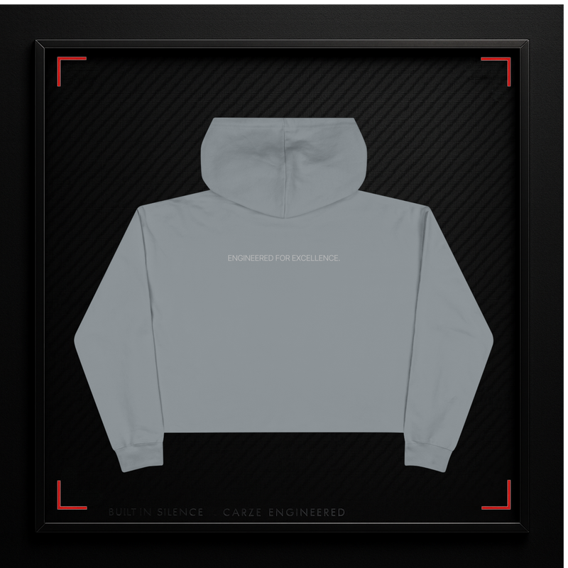 CARZE LUXE // FLX — SILENTFORM CROP HOODIE