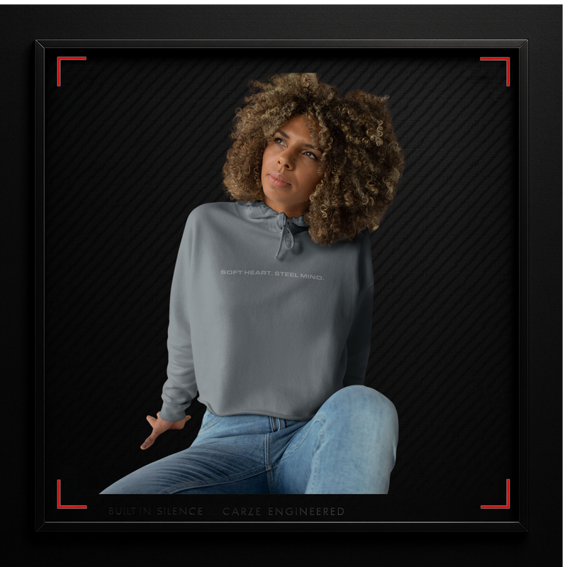 CARZE LUXE // FLX — SILENTFORM CROP HOODIE